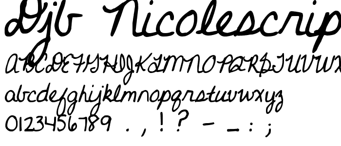 DJB NICOLEscript font